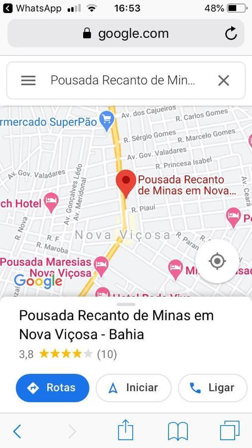 Pousada Recanto De Minas Nova Viçosa Buitenkant foto
